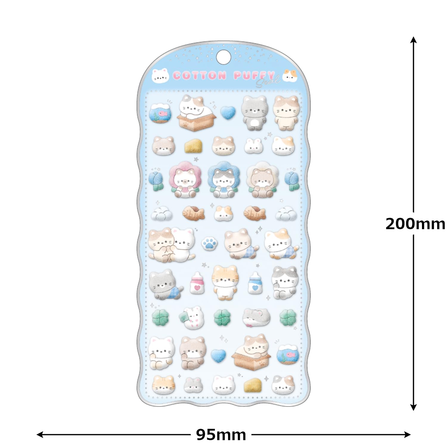 Amazon.co.jp: クラックス シール コットンパフィーシール ネコ 135607